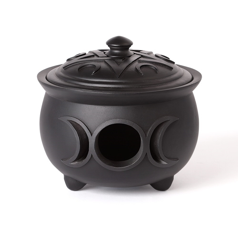 New! Alchemy Of England (Alchemy Gothic) Triple Moon Cauldron Pot